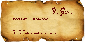 Vogler Zsombor névjegykártya